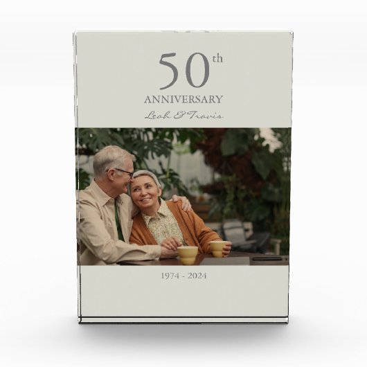 Aangepaste bruiloft jubileum moderne minimalist fotoblokken (Voorkant)