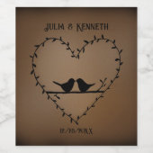 Aangepaste bruiloft Jubileum paar herdenking Wijn Etiket (Enkel label)