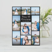 Aangepaste bruiloft Jubileum Pas getrouwd Fotocoll Kaart (Staand voorkant)