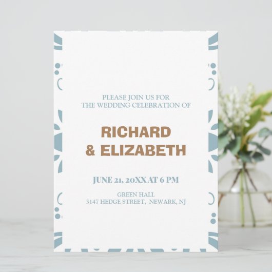 Aangepaste bruiloft kaart (Staand voorkant)