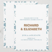 Aangepaste bruiloft kaart (Voorkant / Achterkant)