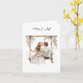 Aangepaste bruiloft Kaart (Gele Bloem)