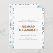 Aangepaste bruiloft kaart (Voorkant / Achterkant)