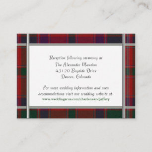 Aangepaste bruiloft-kaart informatiekaartje