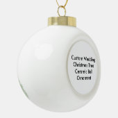 Aangepaste bruiloft kerstboom Keramische bal ornam Ornament (Links)