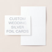 Aangepaste bruiloft kleine gepersonaliseerde zilve folie kaarten (Display)