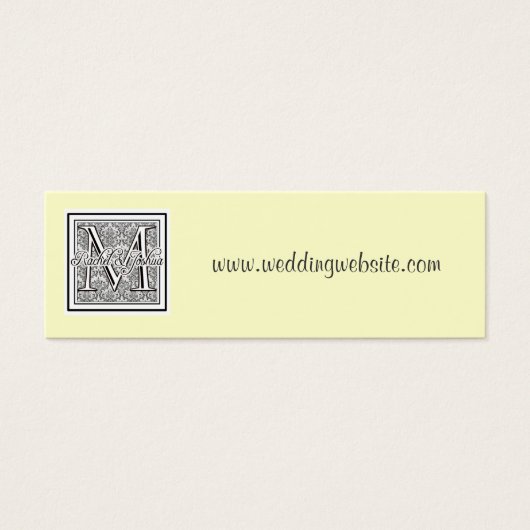 Aangepaste bruiloft logo website kaart (Voorkant)