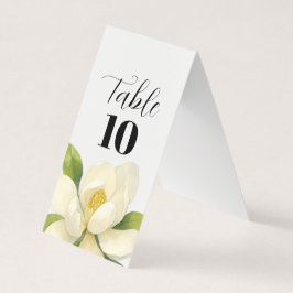 Aangepaste bruiloft Magnolia bloem tafel nummer Kaart