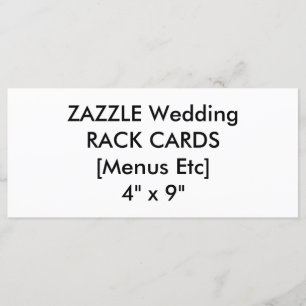 Aangepaste bruiloft Menu & Programma Kaarten 4 "x 