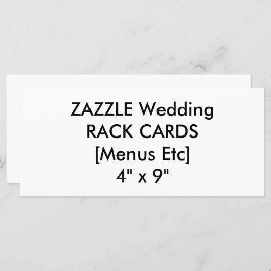 Aangepaste bruiloft Menu & Programma Kaarten 4 "x (Voorkant / Achterkant)