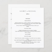 AANGEPASTE BRUILOFT MENU SJABLOON - KLEUR/AFBEELDI (Voorkant / Achterkant)