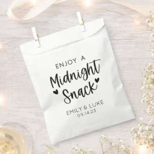Aangepaste bruiloft Midnight Snack Bedankzakje