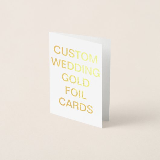 Aangepaste bruiloft mini-gepersonaliseerde Gold Fo Folie Kaarten (Voorkant)