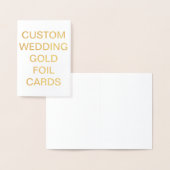 Aangepaste bruiloft mini-gepersonaliseerde Gold Fo Folie Kaarten (Display)