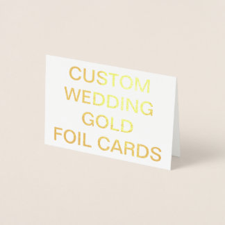 Aangepaste bruiloft mini-gepersonaliseerde Gold Fo Folie Kaarten