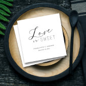 Aangepaste bruiloft Monogram Elegant Chic Love is Servet