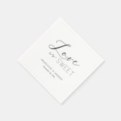 Aangepaste bruiloft Monogram Elegant Chic Love is Servet (Hoek)