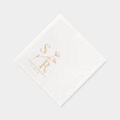 Aangepaste bruiloft Monogram | initialen, namen en Folie Servetten (Rechts)