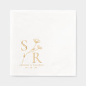 Aangepaste bruiloft Monogram | initialen, namen en Folie Servetten (Voorkant)