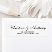 Aangepaste bruiloft Monogram retour adres labels (Insitu)