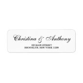 Aangepaste bruiloft Monogram retour adres labels (Voorkant)