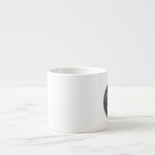 Aangepaste bruiloft Monogram schoolbord stijl Espresso Kop (Voorkant)