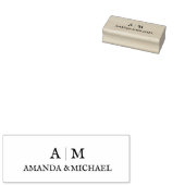 Aangepaste bruiloft monogram stempel (Gestempeld)