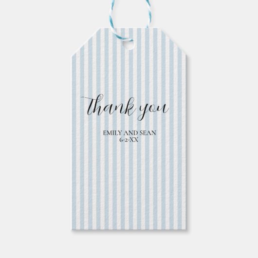 Aangepaste bruiloft naam Dank u Cadeaulabel (Voorkant)