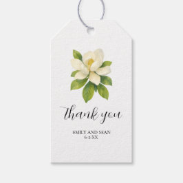 Aangepaste bruiloft naam Magnolia Dank u Cadeaulabel