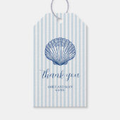 Aangepaste bruiloft naam Seashell Dank u Cadeaulabel (Voorkant)