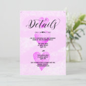 Aangepaste bruiloft nodigt details traditionele ha kaart (Staand voorkant)