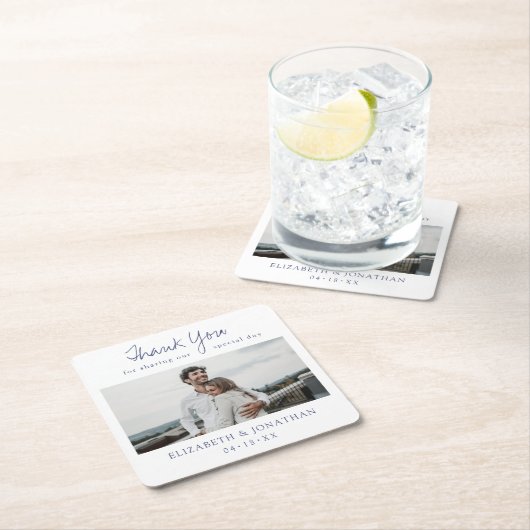 Aangepaste bruiloft Onderzetter gunst met foto (Insitu)