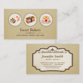 Aangepaste bruiloft op feestdag voor banketbakkeri visitekaartje (Voorkant / Achterkant)