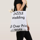 Aangepaste bruiloft OVER PRINT Canvas tas MEDIUM (Dichtbij)