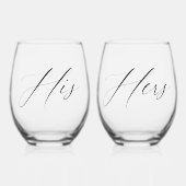 Aangepaste bruiloft paar Stemless wijnglas Wijnglas Zonder Voet (Voorkant)