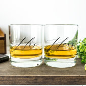 Aangepaste bruiloft paar whisky glas