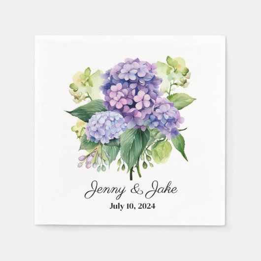 Aangepaste bruiloft papier servetten (Voorkant)