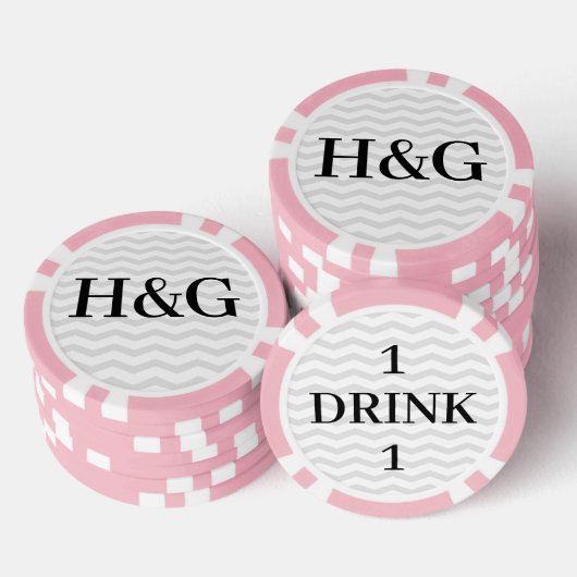 Aangepaste bruiloft partij poker chips voor 1 grat (Opstapeling)