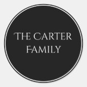 Aangepaste bruiloft Pas getrouwd Briefpapier Stick Ronde Sticker (Voorkant)