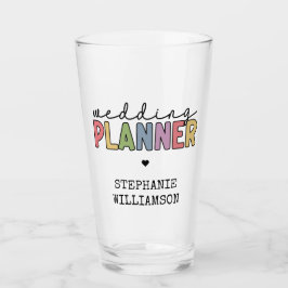 Aangepaste bruiloft planner glas