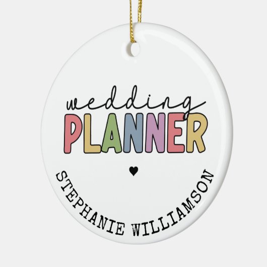 Aangepaste bruiloft planner keramisch ornament (Links)