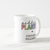 Aangepaste bruiloft planner koffiemok (Voorkant rechts)