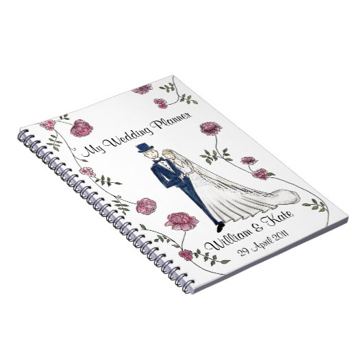 Aangepaste bruiloft Planner-laptop Notitieboek (Rechterzijde)
