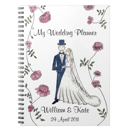 Aangepaste bruiloft Planner-laptop Notitieboek (Voorkant)