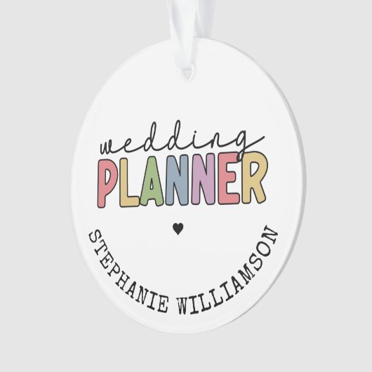 Aangepaste bruiloft planner ornament (voorkant)
