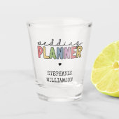 Aangepaste bruiloft planner shot glas (Voorkant)