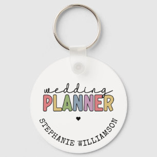 Aangepaste bruiloft planner sleutelhanger