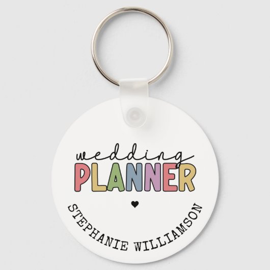 Aangepaste bruiloft planner sleutelhanger (Voorkant)