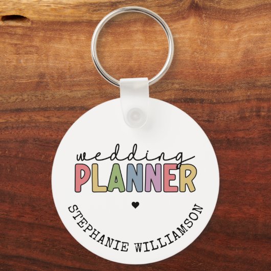 Aangepaste bruiloft planner sleutelhanger (Voorkant)