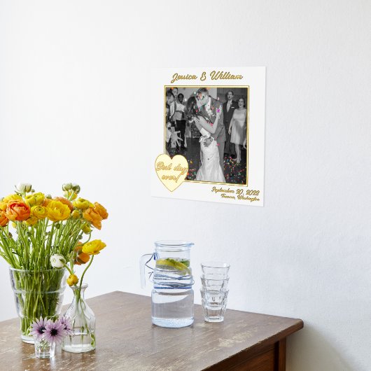 Aangepaste bruiloft Prints voor beste dag ooit Fol (Laag (Keuken))